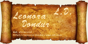 Leonora Dondur vizit kartica